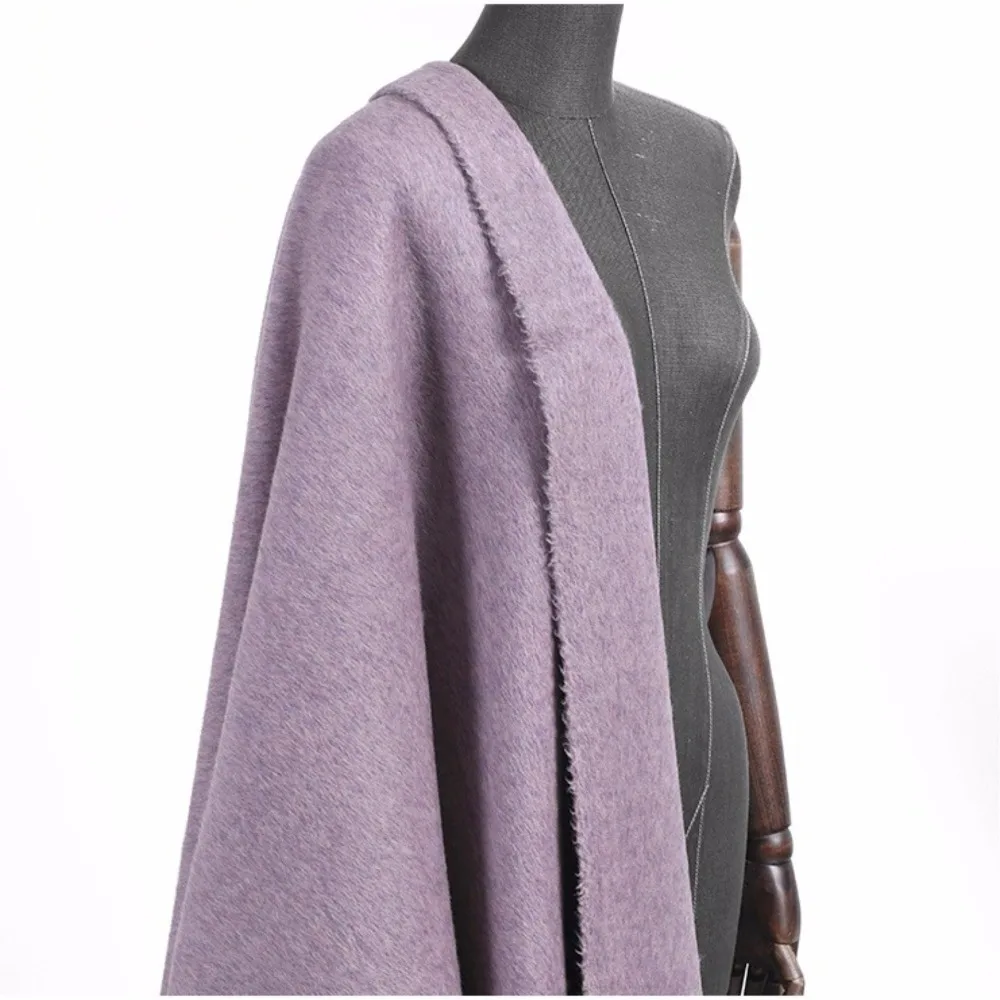 Lavender mixed purple Albaka alpaca wool double-sided cashmere coat fabric-600gsm | Дом и сад
