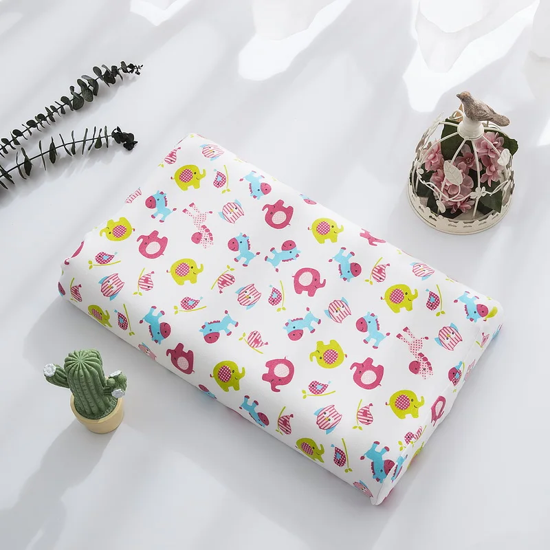 Латексная детская подушка для постельных принадлежностей мягкая шеи с рисунком