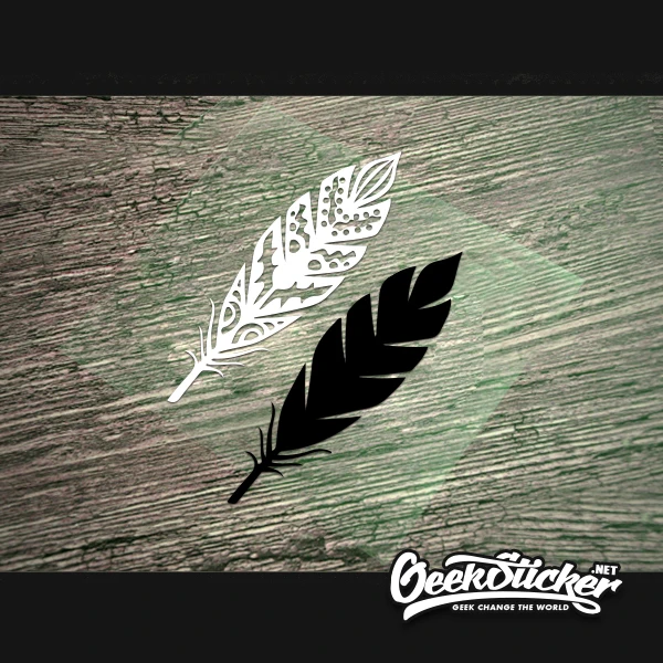 2pcs/lot 2 type die cut feather vinyl Car Body Window Decal waterproof reflective universal body sticker motorcycle Styling | Автомобили и