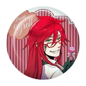 58 мм Аниме Kuroshitsuji Черный Дворецкий Себастиан Elizabeth William Queen BulterCiel Grell Sutcliff брошь