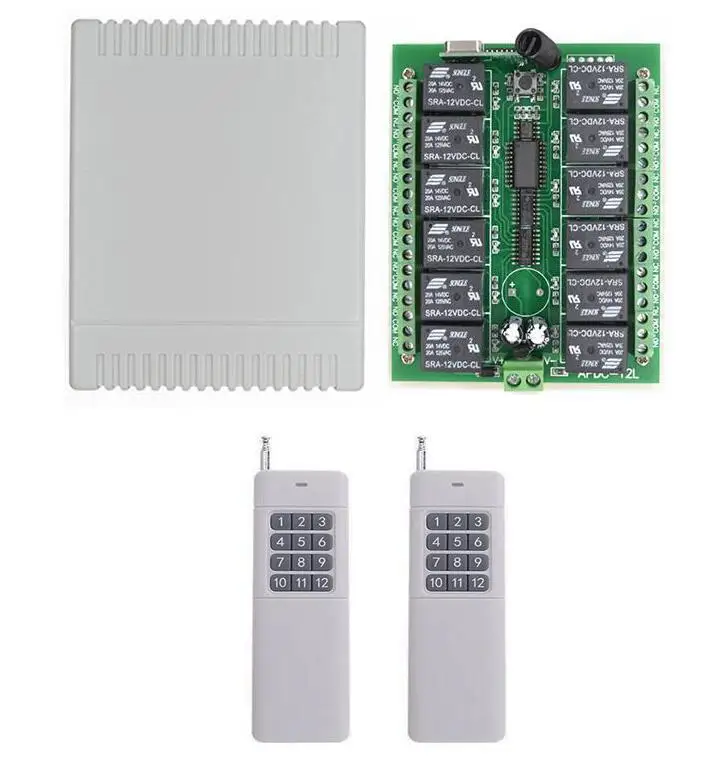 Супер 3000 м дальность DC12V 24V 12 CH 12CH RF Беспроводной переключатель системы