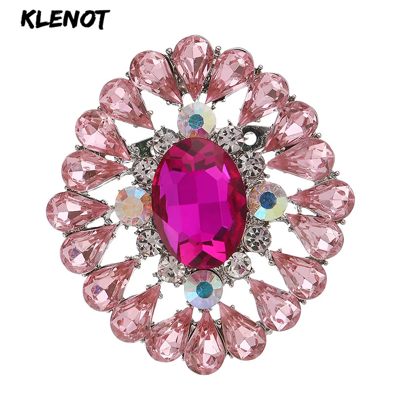 Преувеличенная Цветочная Брошь стразы Хрустальное стекло цветочный цветок