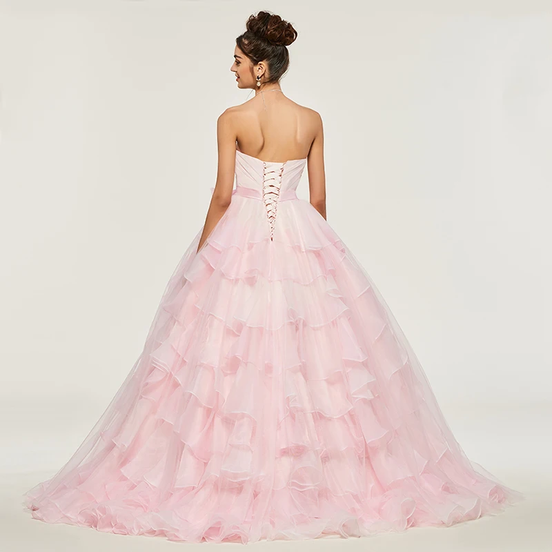 Женское бальное платье без рукавов с оборками|ball gowns quinceanera dresses|quinceanera dressesformal dresses