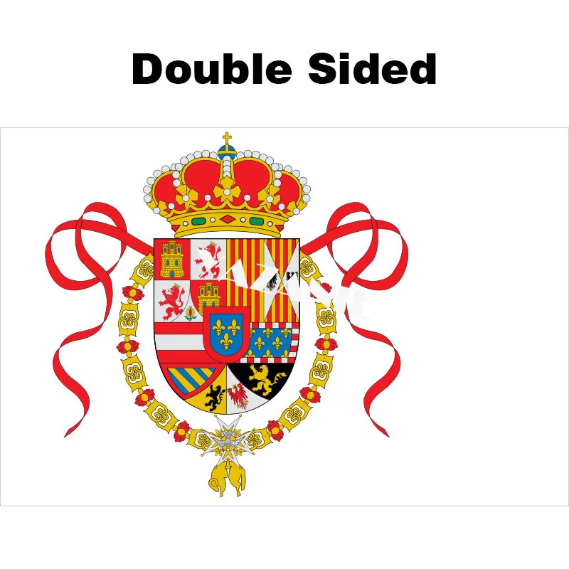Double Sided YAZANIE Большой Двухсторонний испанский Империя 1760 1701 флаг Берега Слоновой Кости 1700-1771 военно-морской Ensign крест Бургундия Испания флаги и баннеры - Цвет: Double Sided