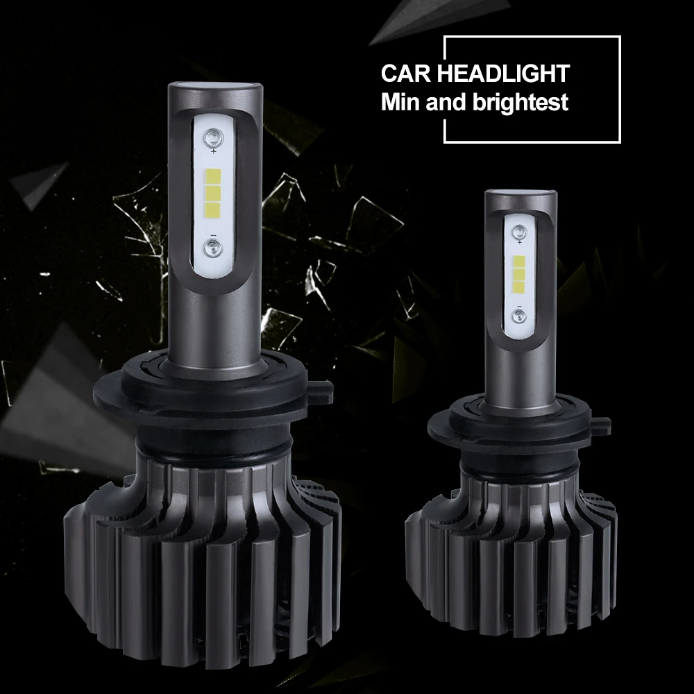 2 шт. светодиодный светильник Светодиодные ламсветильник 12 В 6500 к лм 72 Вт H7 HB3 HB4