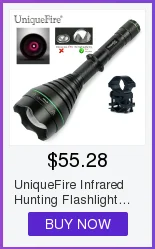 UniqueFire 1508 светодиодный фонарик 3 режима T50 инфракрасный 850nm фонарь для охоты ночное видение, чтобы использоваться с ИК-устройством