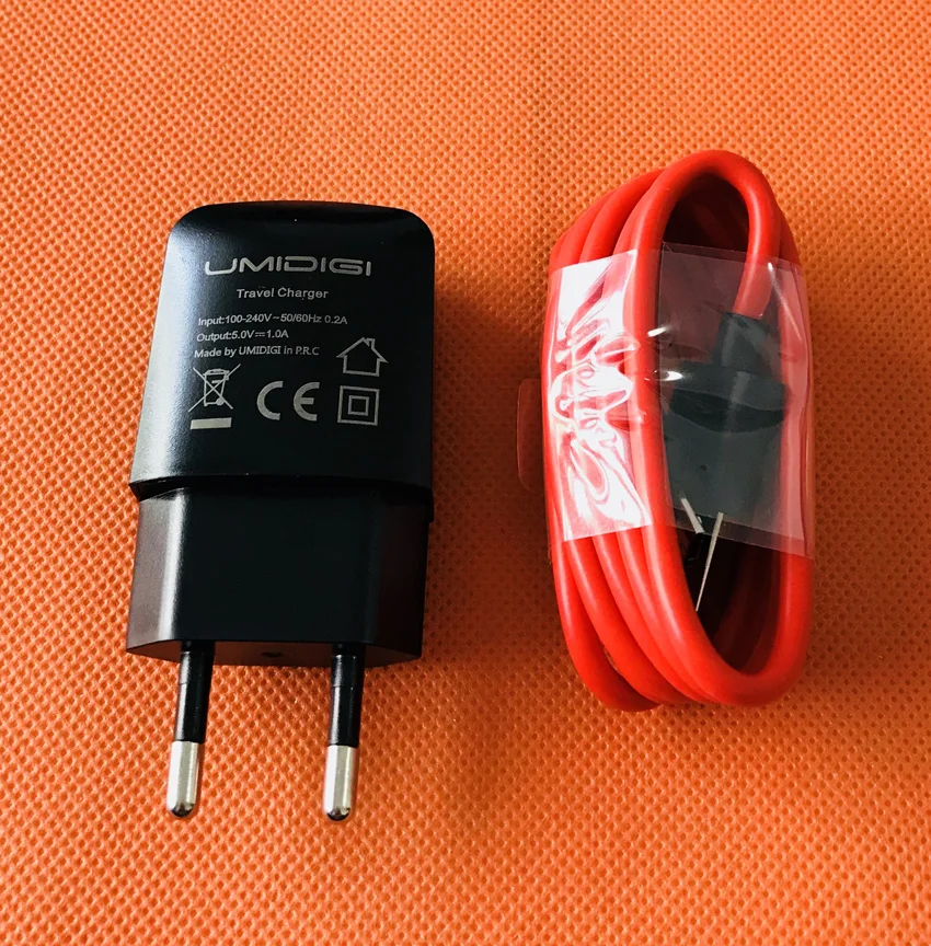 Оригинальное дорожное зарядное устройство с европейской вилкой и USB-кабелем для