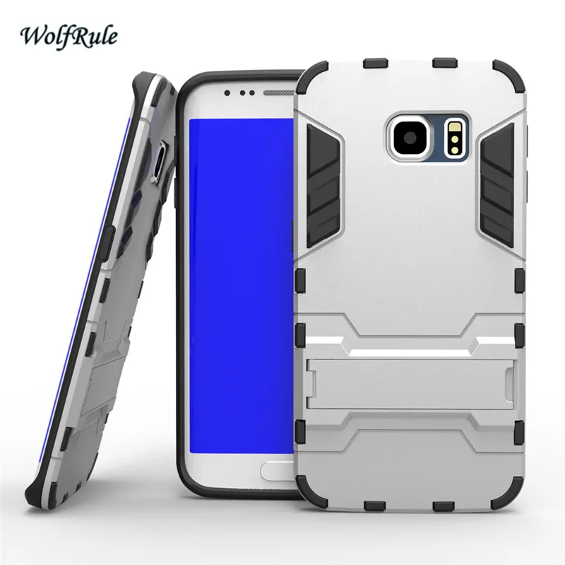 Чехол wolfrole для Samsung Galaxy S6 Edge мягкий чехол из ТПУ + ПК чехол-подставка G9250 | Мобильные