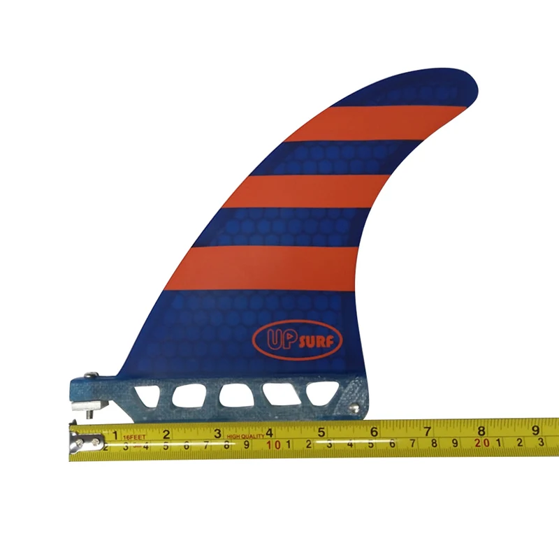 

Surf longboard fin 6 inch Surf 6 inch Fin with FCS2 GL Fibreglass in Surfing single Fin with FCS2 GL Red/Blue color