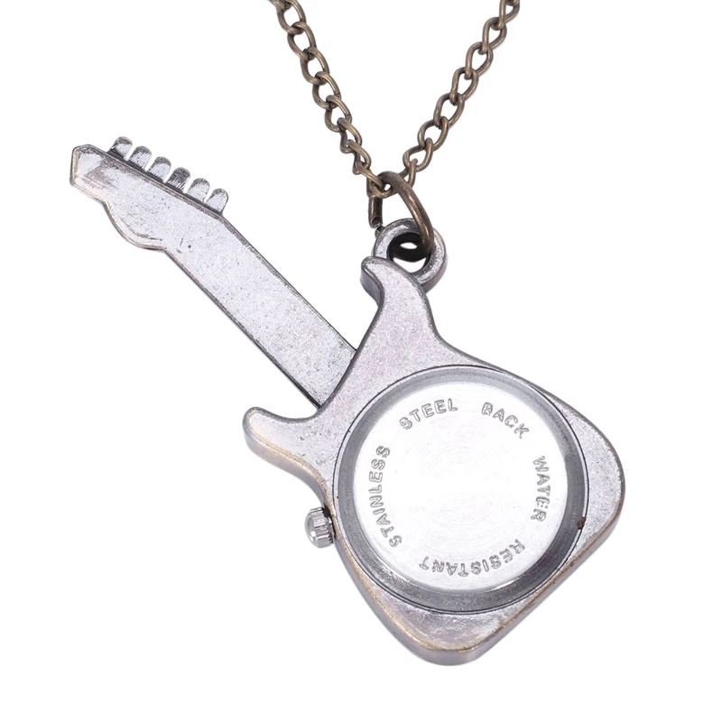 Quartz Pocket Watch Bronze Classic Violin Shape Creative Fashion Women Gifts Personality Antique Pendant Charm Watches Chain | Наручные