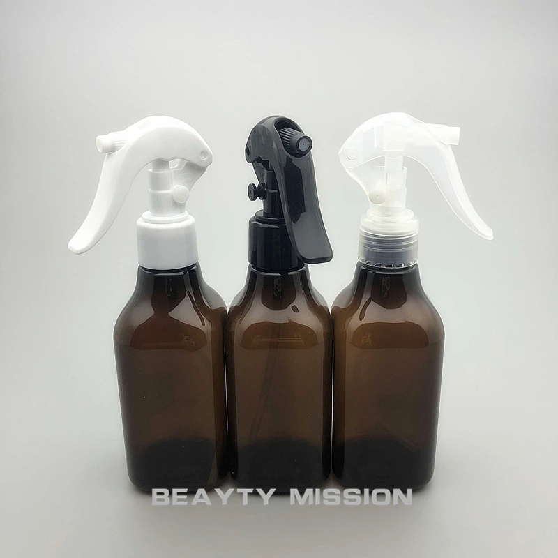 

24pcs/lot 200ML Portable Brown Plastic Spray Bottle Hair Makeup Moisture Atomizer Fine Mist Sprayer Hairdressing PET Bottles