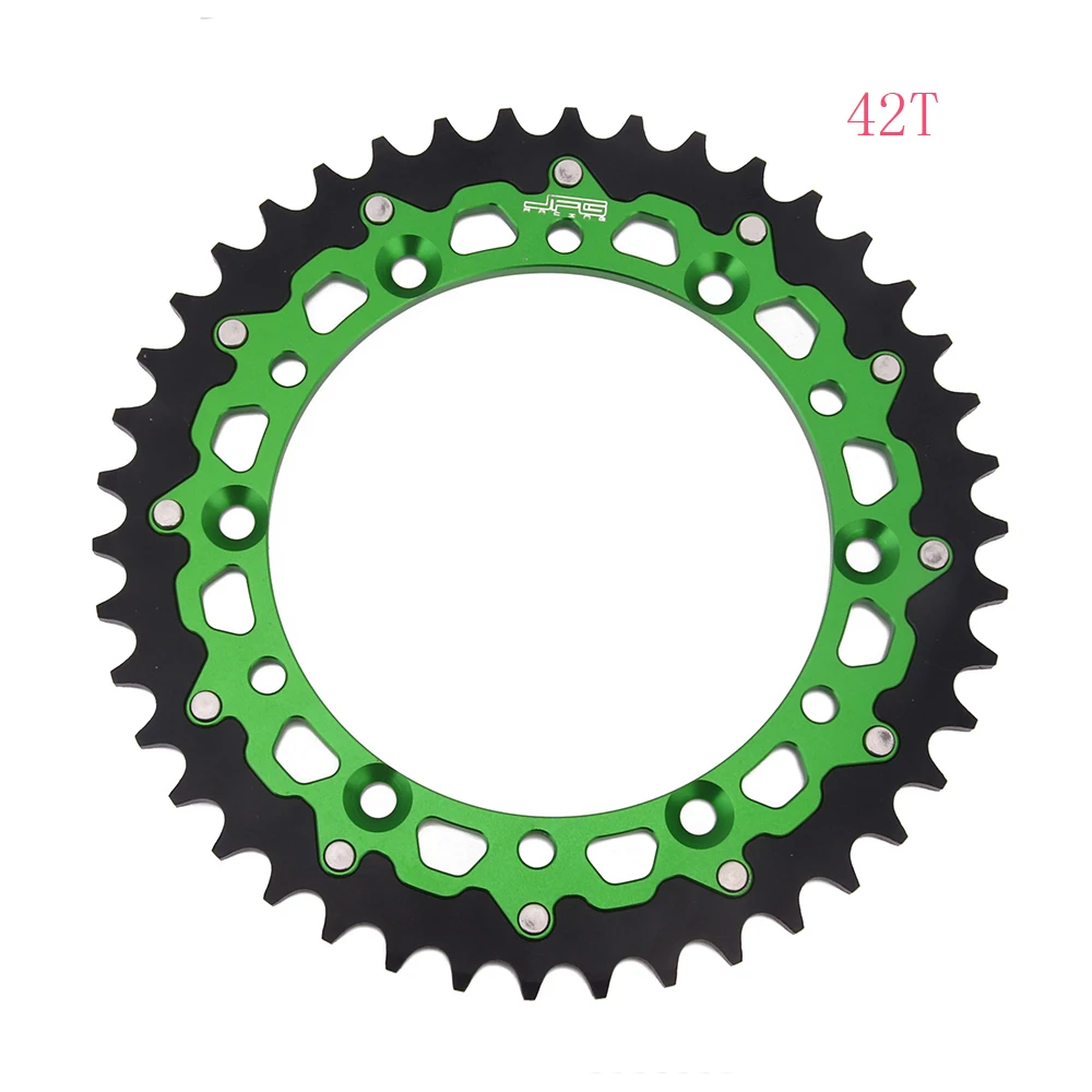 42T Мотоцикл с ЧПУ сзади звездочки для KAWASAKI KDX200 KDX250 KLX250 KLX300R KLX450R KX125 KX250 KX250F KX450F KX500 KLX650 - Цвет: 42T