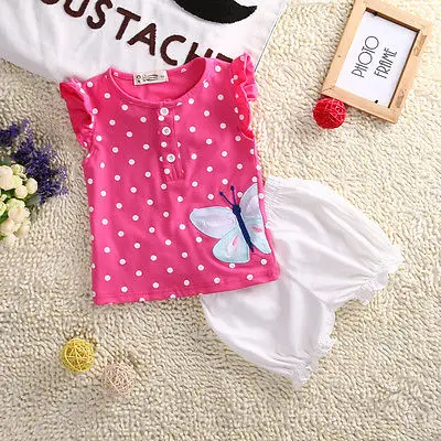 Новинка 2016 года комплекты из 2 предметов: футболки для девочек без рукавов +