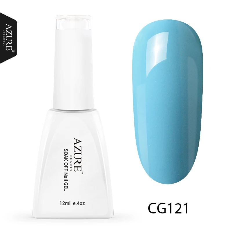 CG121 Azure beauty 12 мл УФ-гель для ногтей 60 цветов новейший светодиодный лак для ногтей впитывающий Полупостоянный светодиодный лак эмалевый гель - Цвет: CG121