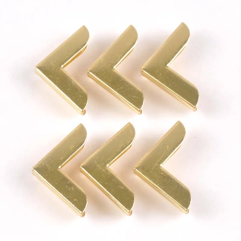 50 шт. Золотой металлический уголок для книг трехсторонние Альбомы меню папки