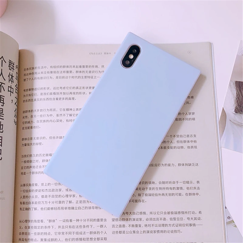 Квадратный силиконовый чехол из ТПУ для iPhone XS Max Xr 7 8 6 6s Plus 7Plus 8Plus мягкие