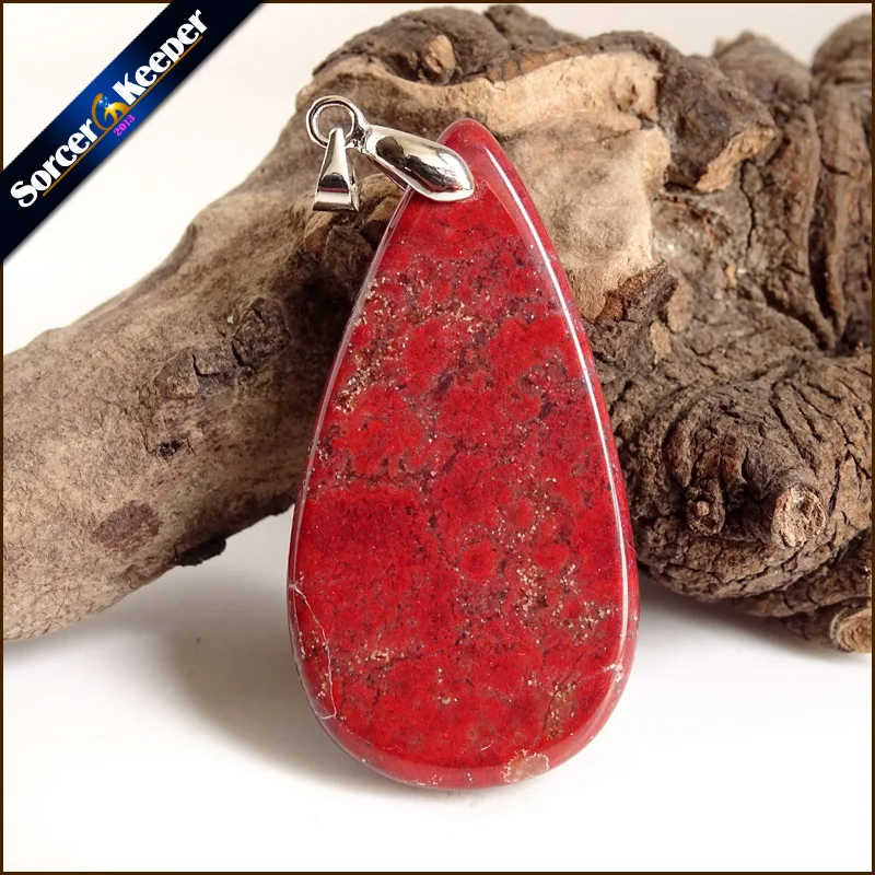 Натуральный красный камень речной камень Bijoux винтажные изделия ручной работы бусы Подвеска Костюм Jewellery Для женщин Для мужчин очарование Цепочки и ожерелья с подарочной коробке YS526