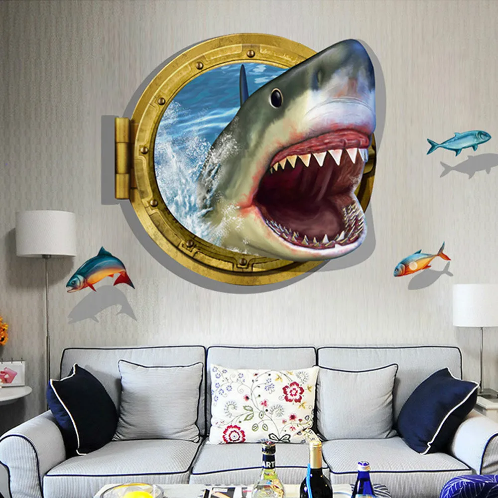 Настенная 3D наклейка самоклеящаяся Наклейка С Рыбками для гостиной детской