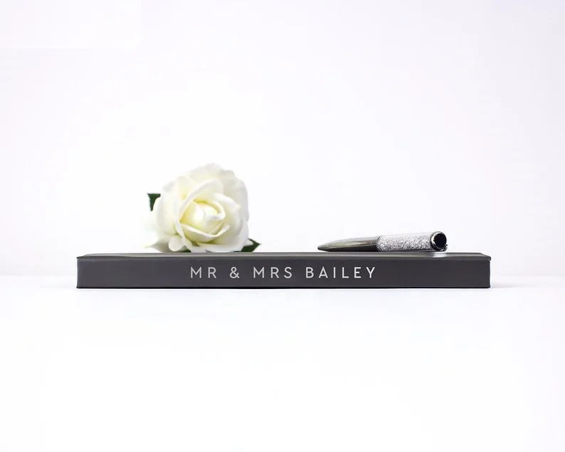 Настраиваемая Свадебная книга в твердом переплете Золотая фольга