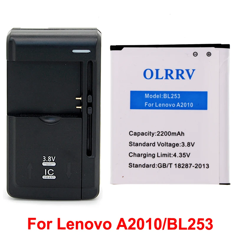Аккумулятор высокой емкости BL253 для Lenovo A2010 A1000 A1000m A2580 Batterie Bateria Batterij 2200mAh +