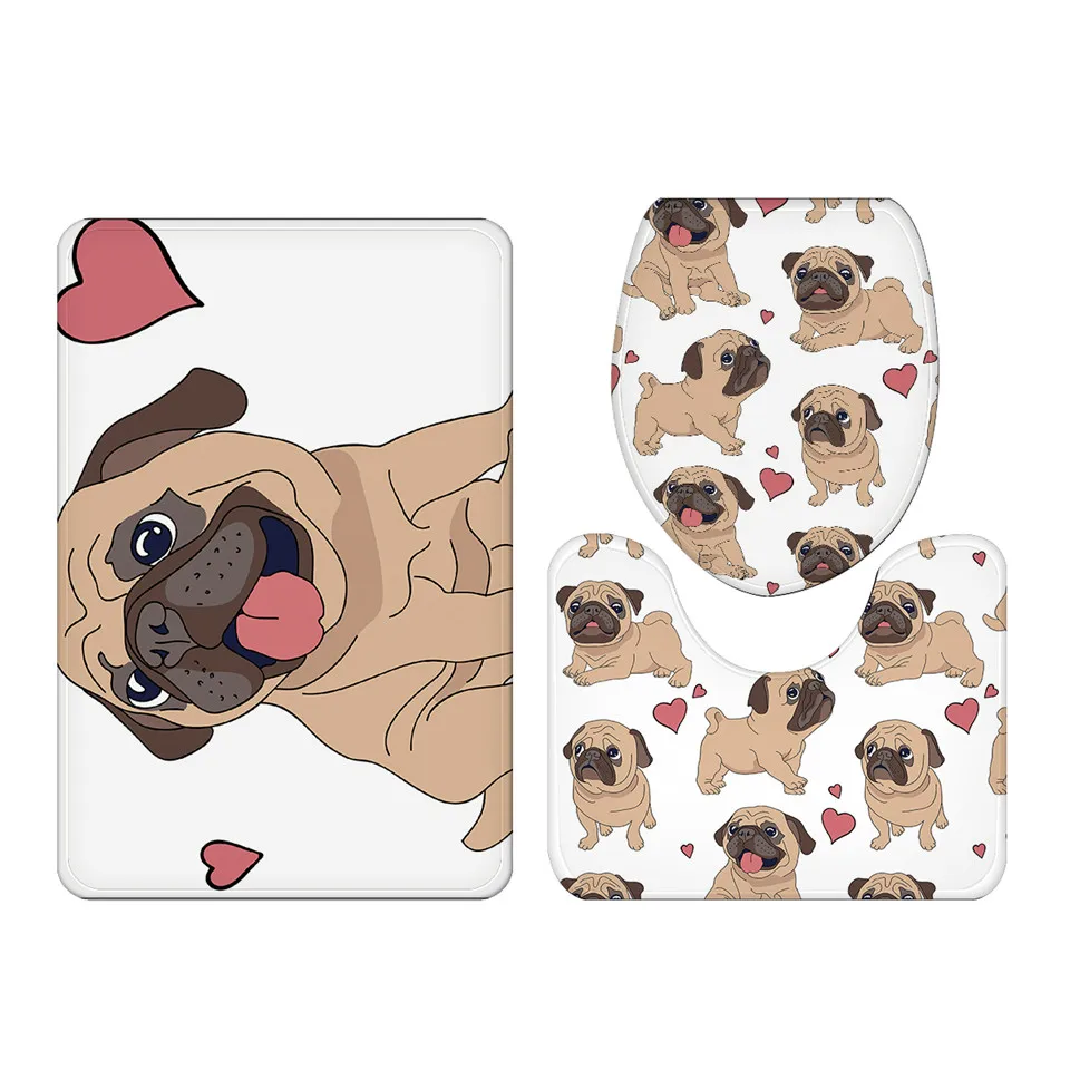 3 шт. Противоскользящие коврики для ванной с рисунком животных | Дом и сад