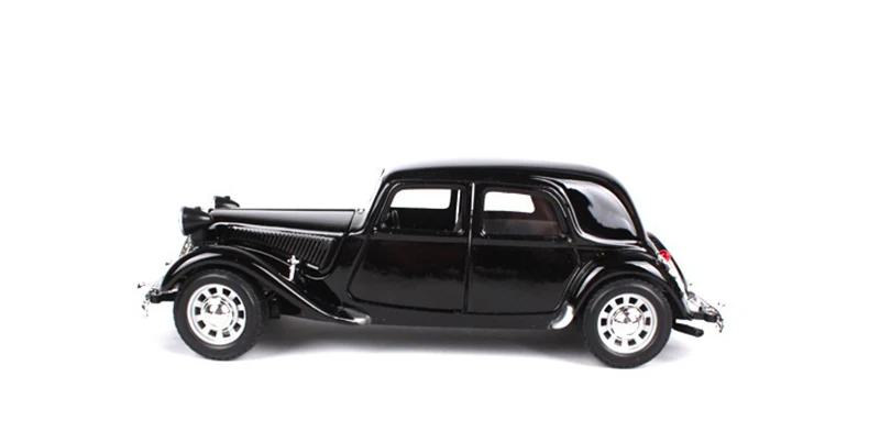 1/24 1938 Citron 15 CV TA классические модели автомобилей черно-красные Игрушки для мальчиков детские подарки коллекции дисплеев