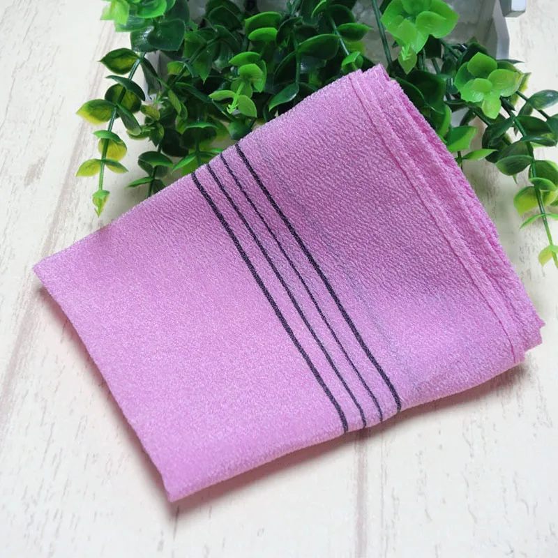 2018 free shipping 5pcs/lot Korean Exfoliating Scrub Bath Mitten Italy Color pink Towel  (Made in china)