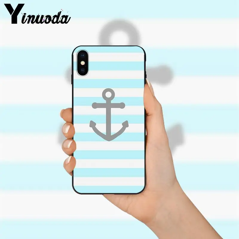 Yinuoda якорь лодка синий сердечник ТПУ Мягкий силиконовый чехол для телефона iPhone 5