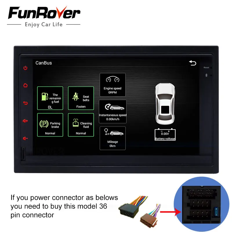Автомобильный dvd плеер Funrover 2 din Android стерео gps навигация в приборной панели Wi Fi