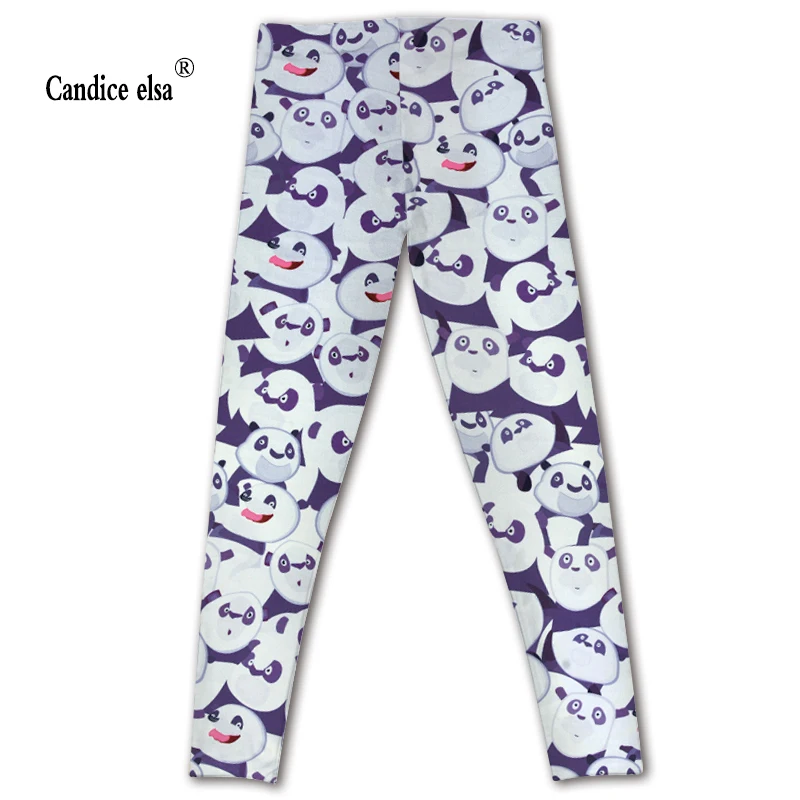 CANDICE ELSA новинка сексуальные женские леггинсы модные с милой пандой цифровой
