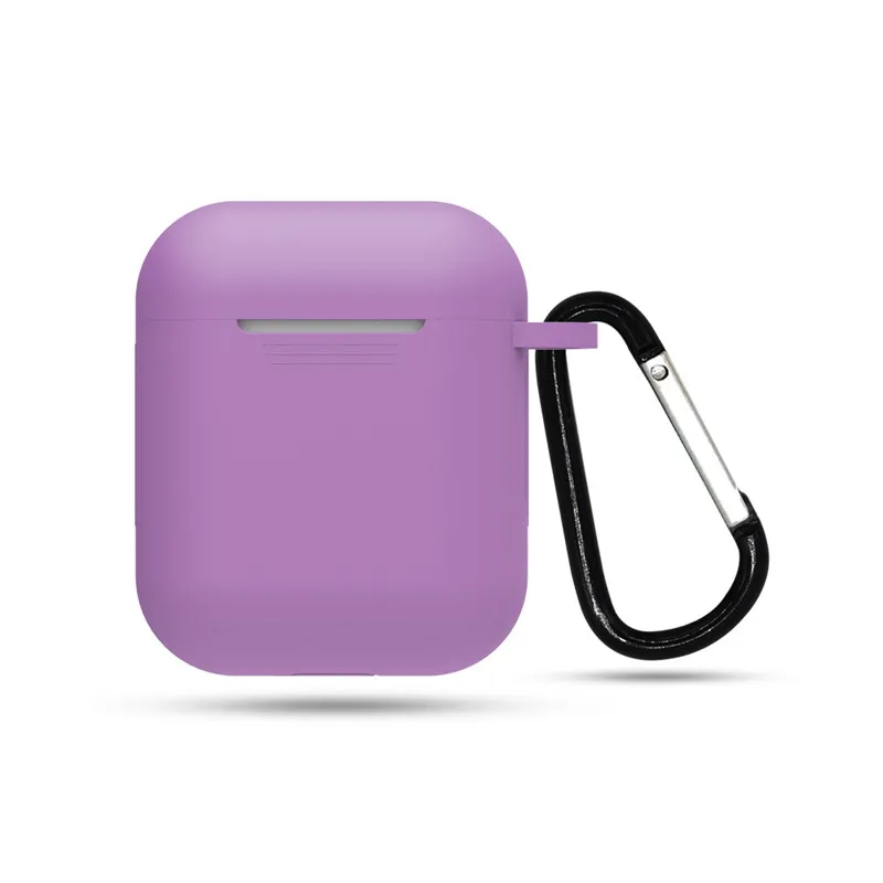 15 2 в 1 для Airpods чехол с карабином связка для ключей Slicone Защитная крышка коробка сумка кейс для bluetooth-гарнитуры Drop Proof водостойкий - Цвет: 15