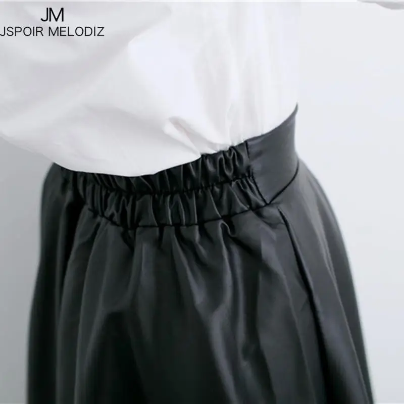 Модные Дамские туфли из PU искусственной кожи юбка 2017 Мода Extender Высокая Талия