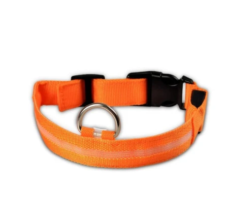 C02 нейлоновый ошейник поводок для питомца собаки светодиодный свет ночная