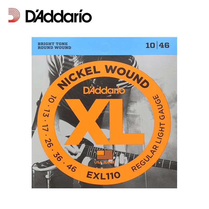 3 упаковки! Набор струн для электрогитары D&#x27Addario DAddario XL с никелевой обмоткой EXL110