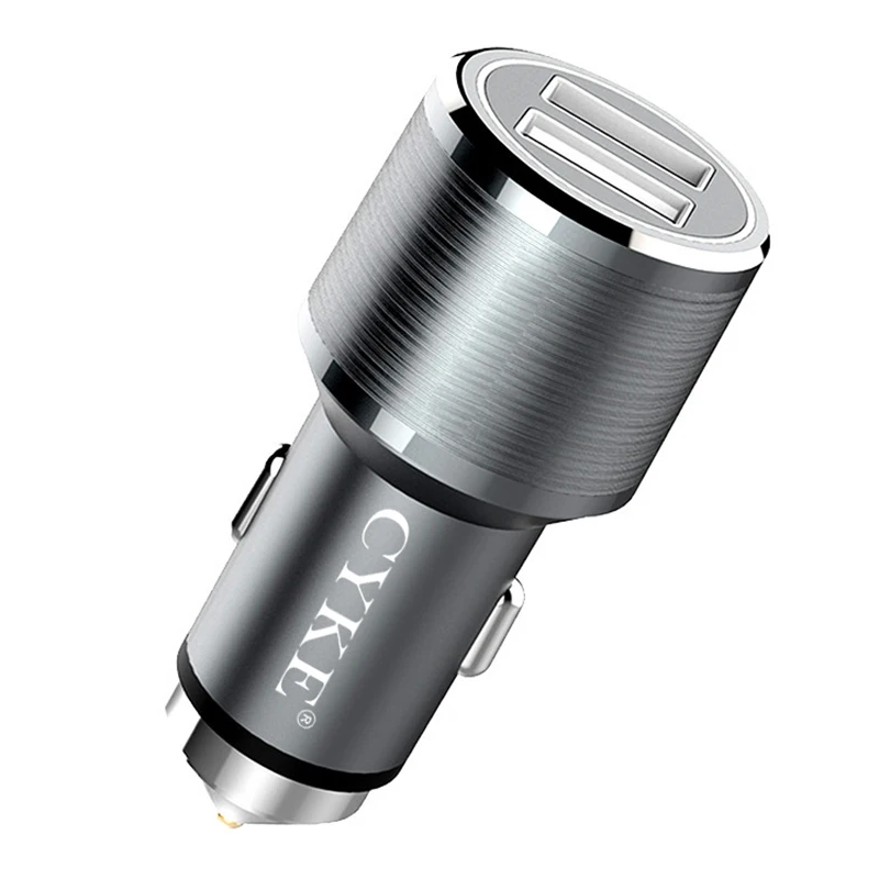 QC3.0 fast car phone charger aluminum alloy dual usb |