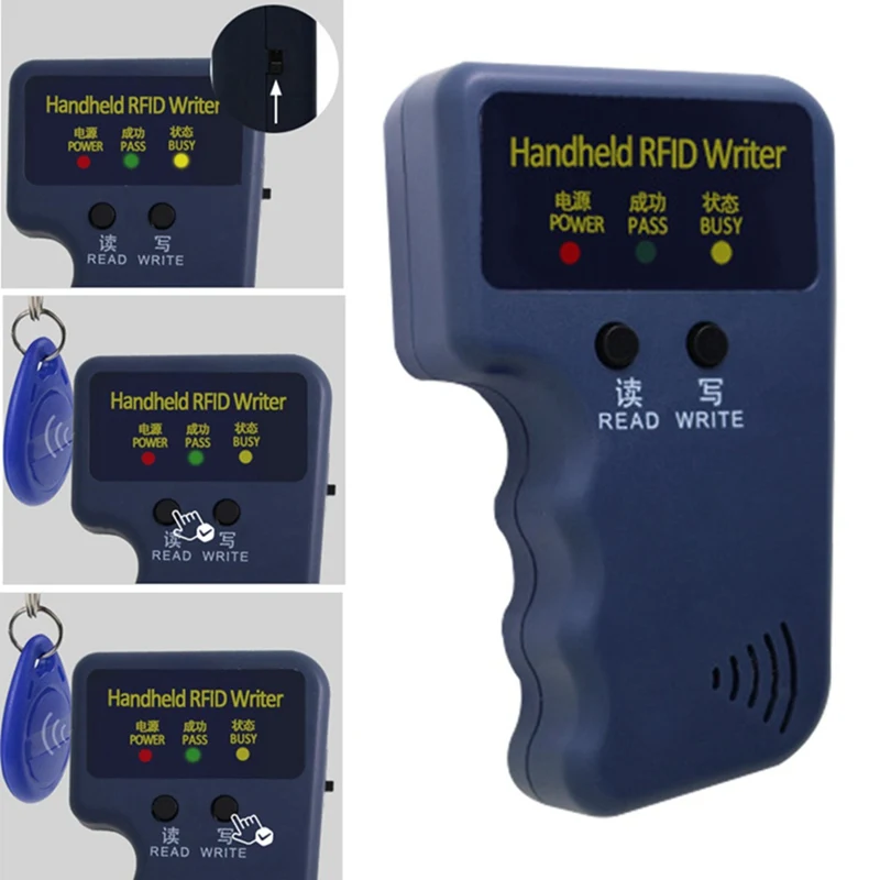 Ручной 125 кГц RFID Дубликатор Копир Писатель программист считыватель+ ключи+ карты EM4305 T5577 перезаписываемый ID KeyfobsTags карта