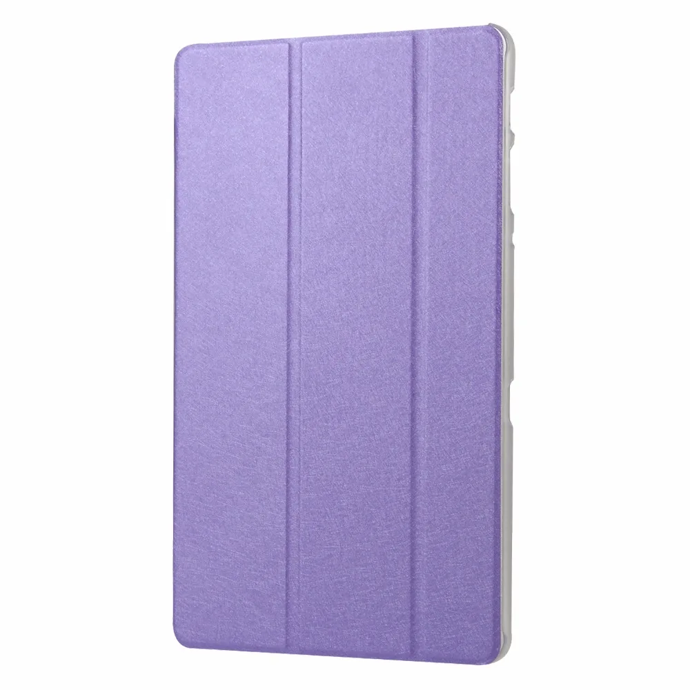 50 шт./лот Шелковый трехскладной чехол из искусственной кожи + поликарбоната