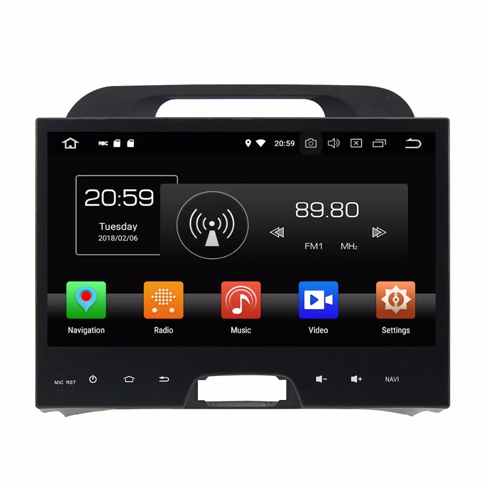 Автомобильный DVD плеер радио для kia Sportage 2010 2014 Android 8 0 4 Гб ОЗУ ядер Bluetooth Wifi GPS Glonass
