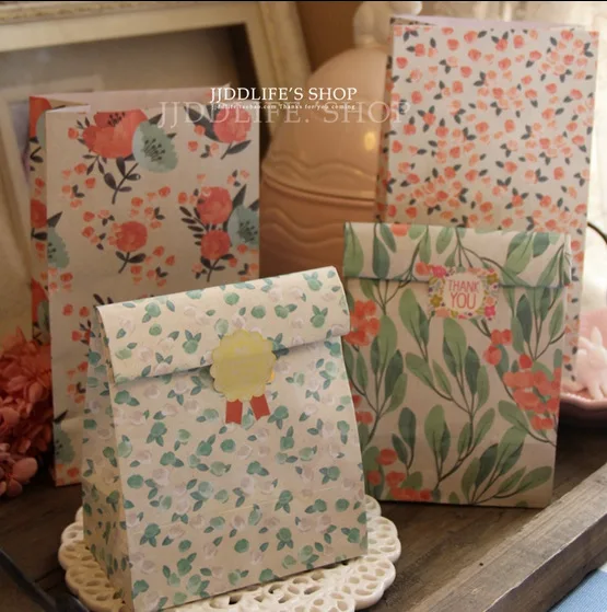 

Japanese style flower paper gift bag 4piece