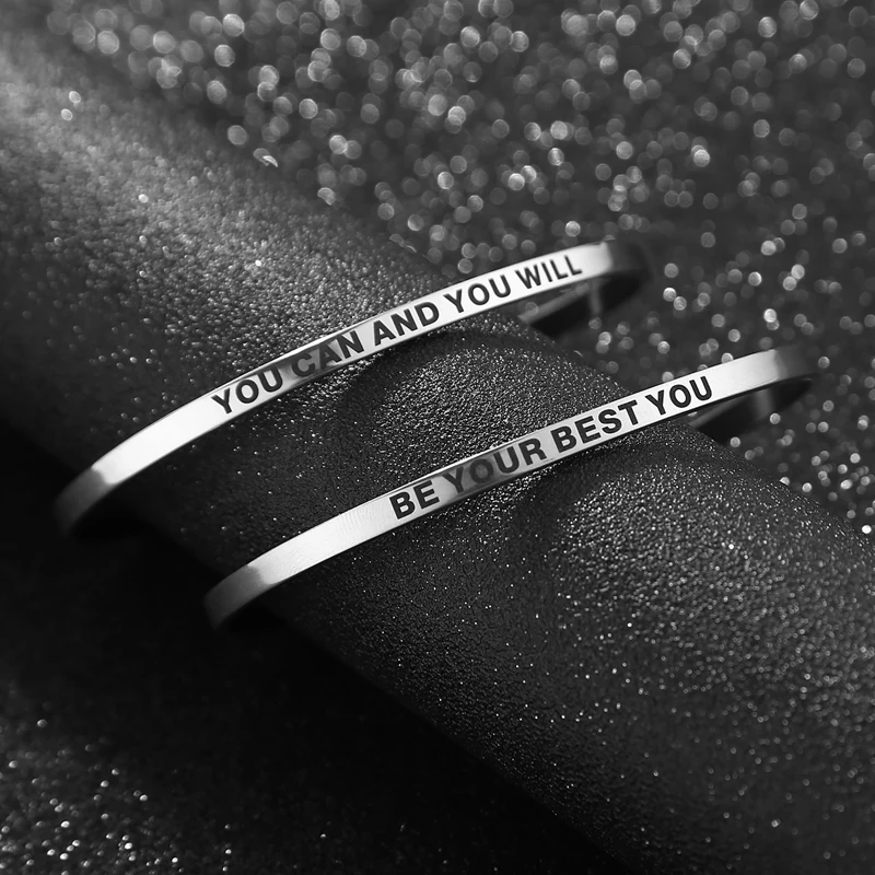 2018 индивидуальный браслет из нержавеющей стали 316L вдохновляющие