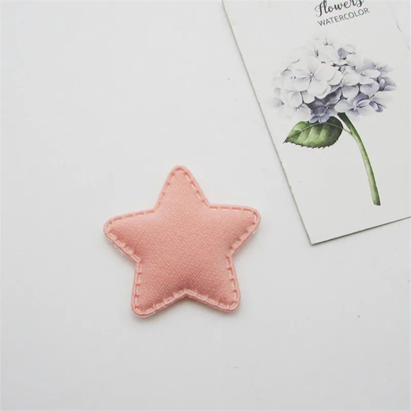 5 30pcs/lot 4.8cm Star Padded Appliques for Children Headwear Hair clip Accessories and Garment Accessories - Цвет: 5