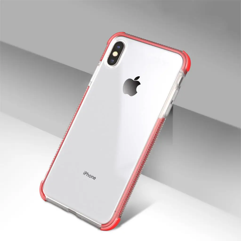 Двухслойный противоударный чехол для iPhone X 11 Pro XR XS MAX 10 7 8 6s 6 Plus Gasbag прозрачный