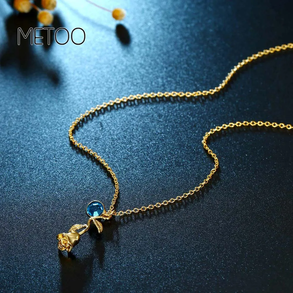 DOREMI колье чокер с розовыми цветами для мамы Золотая цепочка массивный кулон