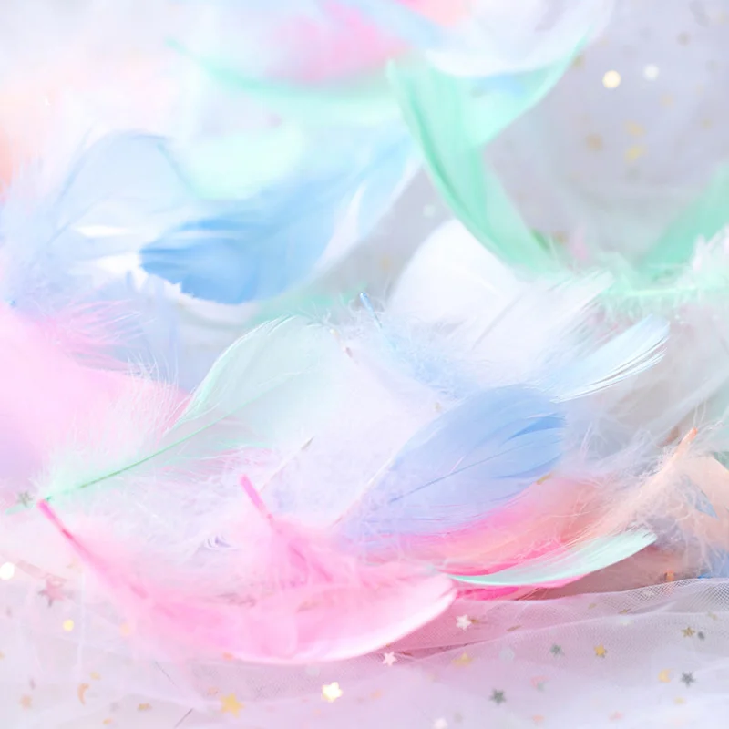 

High Quality Natural Feather Colourful Small Goose Feathers 5-10 cm Photography Props Shooting Background DIY Adornment Items