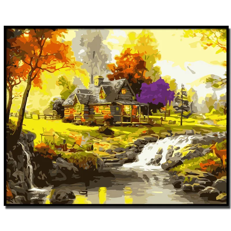 HQ-A511 Природные пейзажи DIY живопись по номерам пейзаж холст Painitng домашний настенный художественный Рисунок Раскраска по номерам для домашнего декора - Цвет: HQ-A511