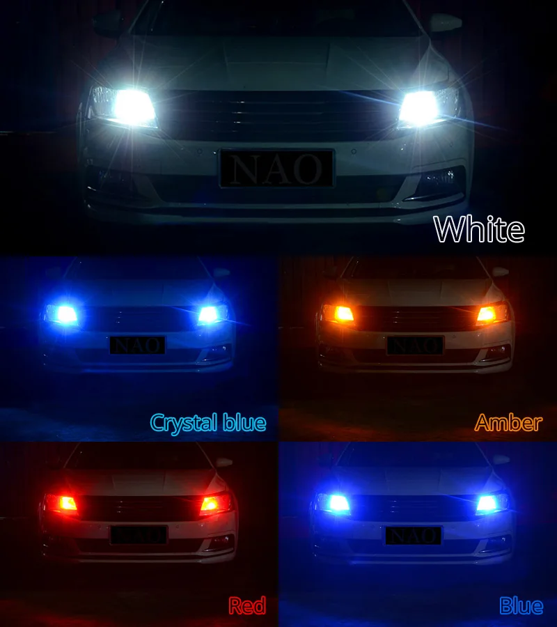 NAO W5W светодиодный яркий T10 светодиодный светильник 5 SMD 3030 для салона автомобиля 1,6 W 186 194 12V COB 6000K белый Янтарный габаритный фонарь