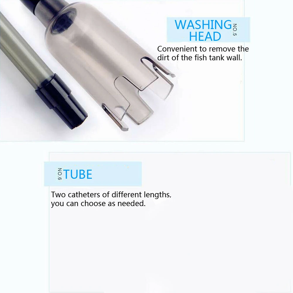 Аквариум для аквариума пылесос очистки гравия Гувер сифон насос вода чистый АБС