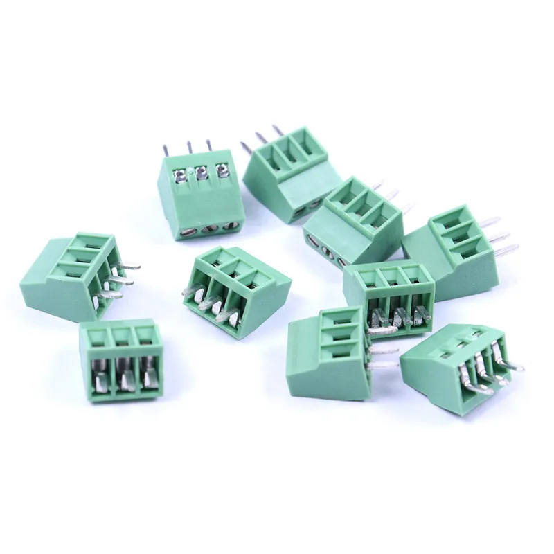 Популярные 20/30/50/100 шт. 3 полюса/3Pin 2 54 мм PCB универсальные Винтовые клеммные колодки