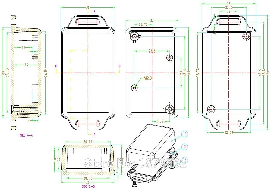 Настенный Пластиковый корпус для проектов сделай сам водонепроницаемый