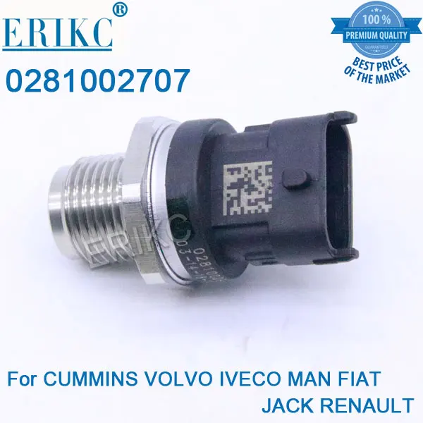 Датчик давления 0281002707 ERIKC 1800Bar датчик Common Rail 0 281 002 707 для CUMMINS VOLVO IVECO MAN FIAT